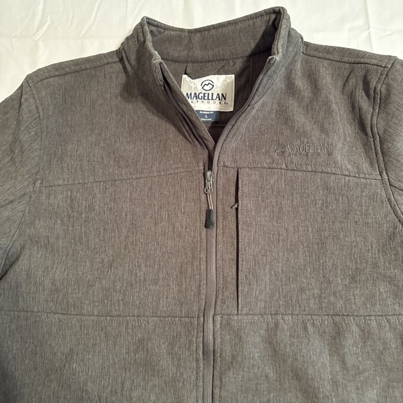 Magellan Classic Fit Full Zip Fleece Lined GREY Jacket - Size Large - Picture 1 of 13